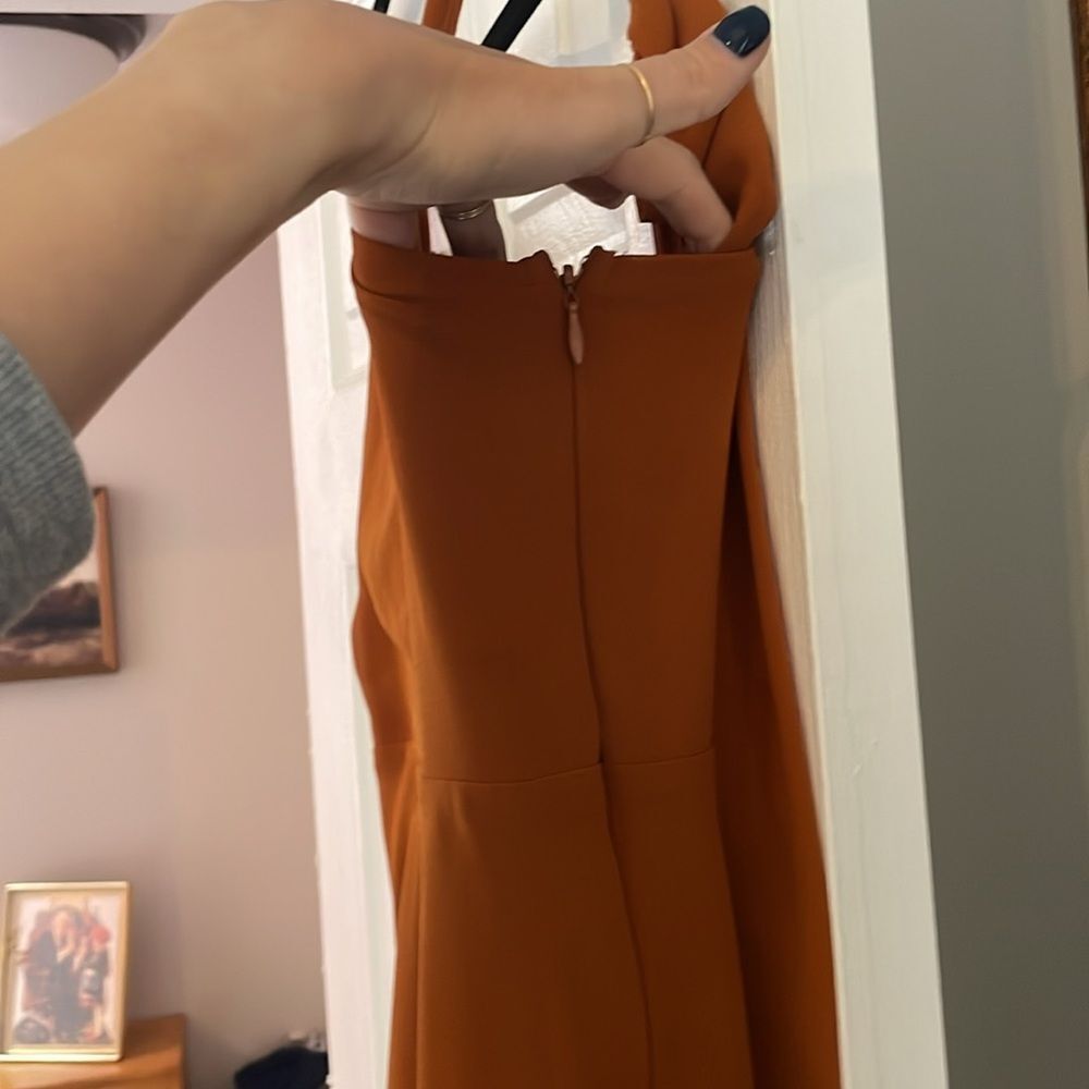 Forever 21 Burnt Orange Midi Dress Women's Size S Rust Boho Summer Fall Casual - Picture 2 of 3